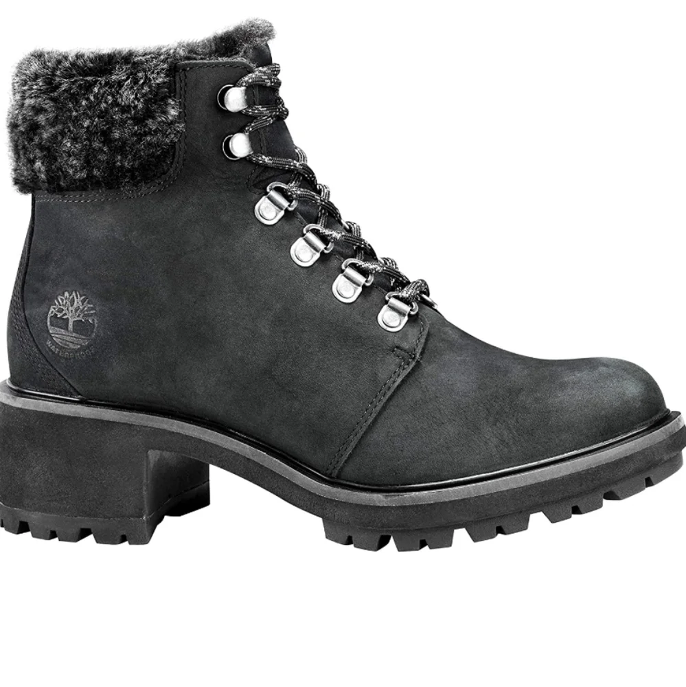 Timberland Kinsley Leather Ankle Boots Black Nubuck -10 - Picture 2 of 4